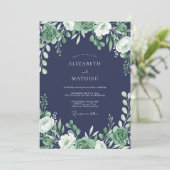 Trouw Navy Serene Loof Kaart (Staand voorkant)