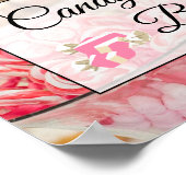 Trouw- of babyshower Candy Bar bord poster (Hoek)
