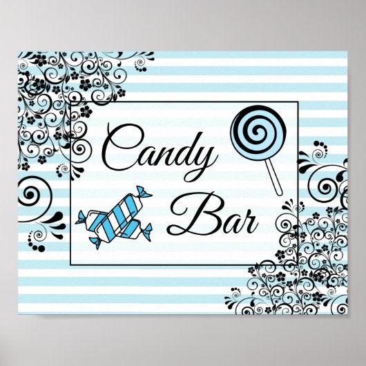 Trouw- of babyshower Candy Bar bord Poster (Voorkant)