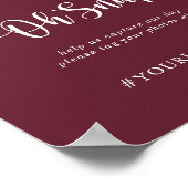 Trouw Oh Snap Rustieke Slingerlichtjes Burgundy Poster (Hoek)