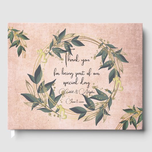 Trouw Olijf Krans Persoonlijk Gastboek Gastenboek (Voorkant)