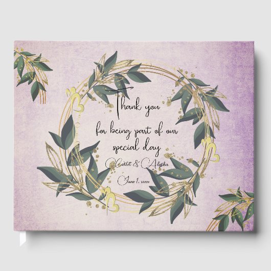 Trouw Olijfkrans Persoonlijk Gastboek Gastenboek (Voorkant)