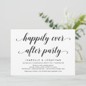 Trouw Ontsnapping, Elegante Klasse Zwarte Script Kaart (Staand voorkant)