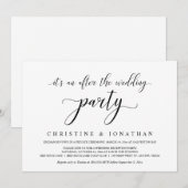 Trouw ontsnapping, Elegante Ontvangst Feest Uitnod Kaart (Voorkant / Achterkant)