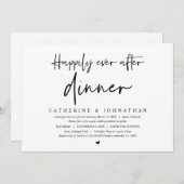 Trouw ontsnapping, Happily Ever after diner Kaart (Voorkant / Achterkant)