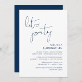 Trouw ontsnapping. Laten we feesten, klassiek Navy Kaart (Voorkant / Achterkant)