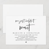 Trouw ontsnapping, modern minimalistisch  kaart (Voorkant / Achterkant)