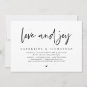 Trouw ontsnapping, modern minimalistisch, liefde e kaart (Voorkant)