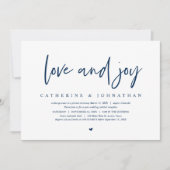 Trouw ontsnapping, modern minimalistisch, liefde e kaart (Voorkant)