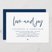 Trouw ontsnapping, modern minimalistisch, liefde e kaart (Voorkant / Achterkant)