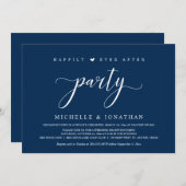 Trouw Ontsnapping, Navyblauw, Ontvangstfeest Uitno Kaart (Voorkant / Achterkant)