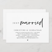 Trouw ontsnapping, net getrouwd kaart (Voorkant / Achterkant)