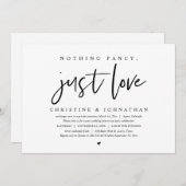 Trouw ontsnapping, niets bijzonders, gewoon liefde kaart (Voorkant / Achterkant)