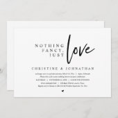 Trouw ontsnapping, Niets fancy, gewoon liefde Kaart (Voorkant / Achterkant)