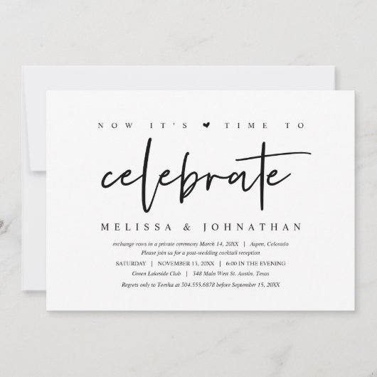 Trouw ontsnapping, tijd om te vieren kaart (Voorkant)