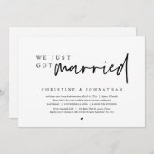 Trouw ontsnapping, we zijn net getrouwd  kaart (Voorkant / Achterkant)