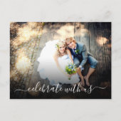 Trouw Ontvangst Feest Vier Met Ons Uitnodiging Briefkaart (Voorkant)