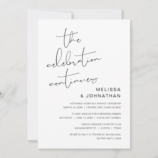 Trouw Ontwijk, De Viering Gaat Door Uitnodiging (Voorkant)