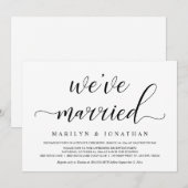 Trouw Ontwijk, Elegant Ontvangstfeest Kaart (Voorkant / Achterkant)