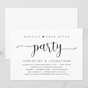 Trouw Ontwijk, Happily Ever After Feest Uitnodigin Kaart