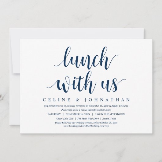 Trouw Ontwijk, Lunch Bij Ons, Nieuwgetrouwden Uitn Kaart (Voorkant)