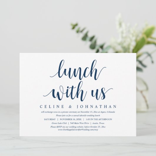 Trouw Ontwijk, Lunch Bij Ons, Nieuwgetrouwden Uitn Kaart (Staand voorkant)