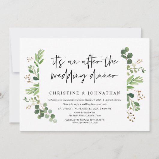 Trouw Ontwijk, Na het trouwdiner Kaart (Voorkant)