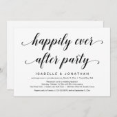 Trouw Ontwijkend, Elegante Klasse Zwarte Script Kaart (Voorkant / Achterkant)