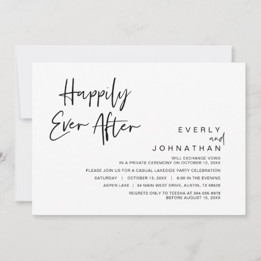 Trouw Ontwijking, Happily Ever After Feest Kaart (Voorkant)