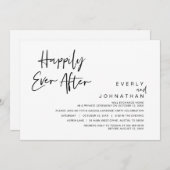 Trouw Ontwijking, Happily Ever After Feest Kaart (Voorkant / Achterkant)