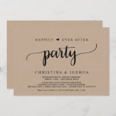 Trouw Ontwijking, Happily Ever After Feest, kraft Kaart (Voorkant / Achterkant)