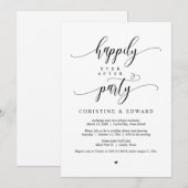 Trouw Ontwijking, Happily Ever After Feest Uitnodi Kaart (Voorkant / Achterkant)