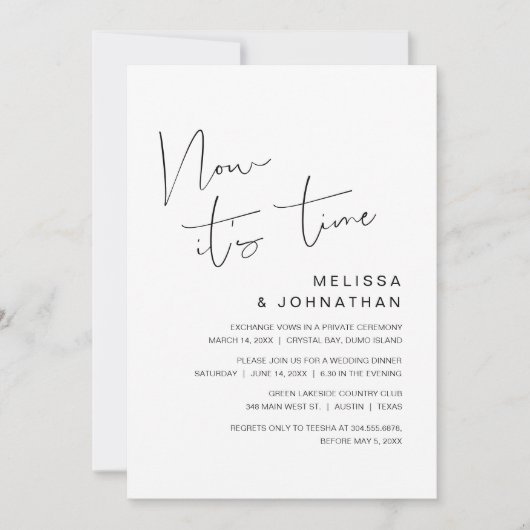 Trouw Ontwijking, Nu is het tijd Kaart (Voorkant)