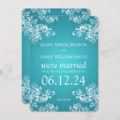 Trouw Ontwijking Vintage Krullen 2 Turkoois Aankondiging (Voorkant / Achterkant)