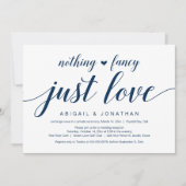 Trouw Ontwrichting, Elegante Klasse Navy Blauwe Sc Kaart (Voorkant)