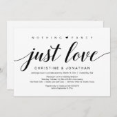 Trouw Ontwrichting, Elegante Klasse Zwarte Script Kaart (Voorkant / Achterkant)