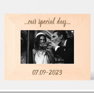 Trouw Onze speciale dag Op maat gemaakte houten fo Gegraveerde Lijstjes