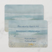 Trouw op het thema zee met sterappel RSVP (Voorkant / Achterkant)