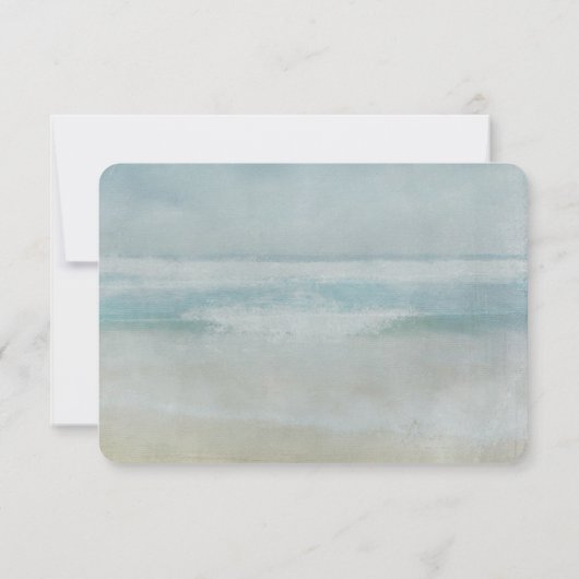 Trouw op het thema zee met sterappel RSVP (Achterkant)