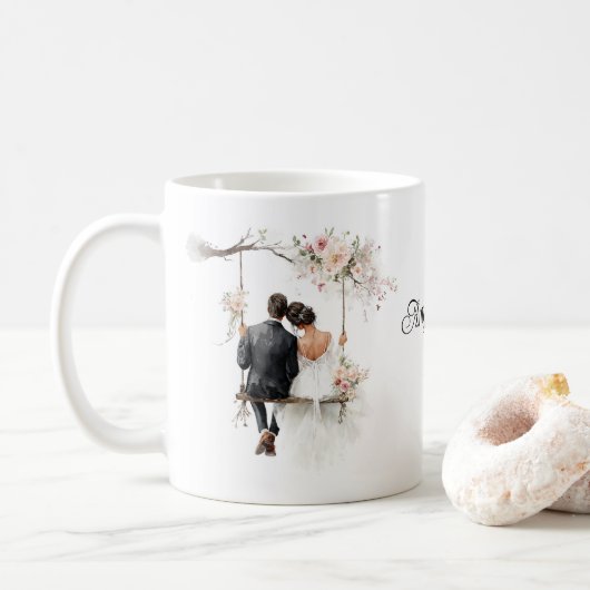 Trouw op maat koffiemok (Met donut)