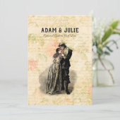 Trouw op Oude Manier Aanpasbaar Echtpaar Kaart (Staand voorkant)