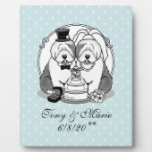Trouw Oud-Engelse Herdershonden Bruid Bruidegom Gr Fotoplaat (Voorkant)