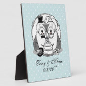 Trouw Oud-Engelse Herdershonden Bruid Bruidegom Gr Fotoplaat (Zijkant)