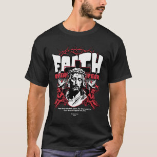 Trouw Over Angst Krachtig Bijbeltekst T-shirt