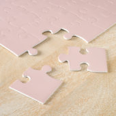 Trouw paar naam letter datum rode pastel achtergro legpuzzel (Zijkant)