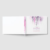 Trouw paarse roze bloem waterval gastboek gastenboek (Volledig)