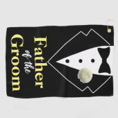 Trouw Pak Vader van de Bruidegom Tuxedo Persoonlij Golfhanddoek (Horizontaal)