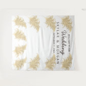 Trouw Pampas Gras Taupe Op Witte Selfie Foto Wandkleed (Voorkant (horizontaal))