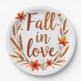Trouw Papieren Borden Fall In Love Bordje