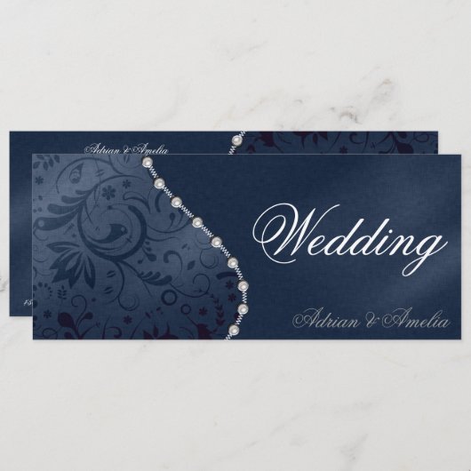 Trouw Parel Uitnodiging (Voorkant / Achterkant)